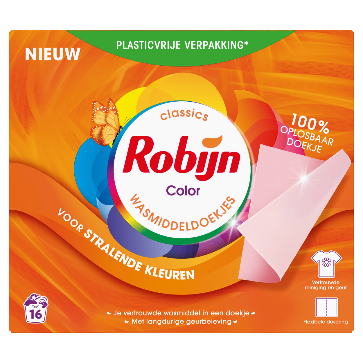 Robijn Wasmiddeldoekjes Color pack