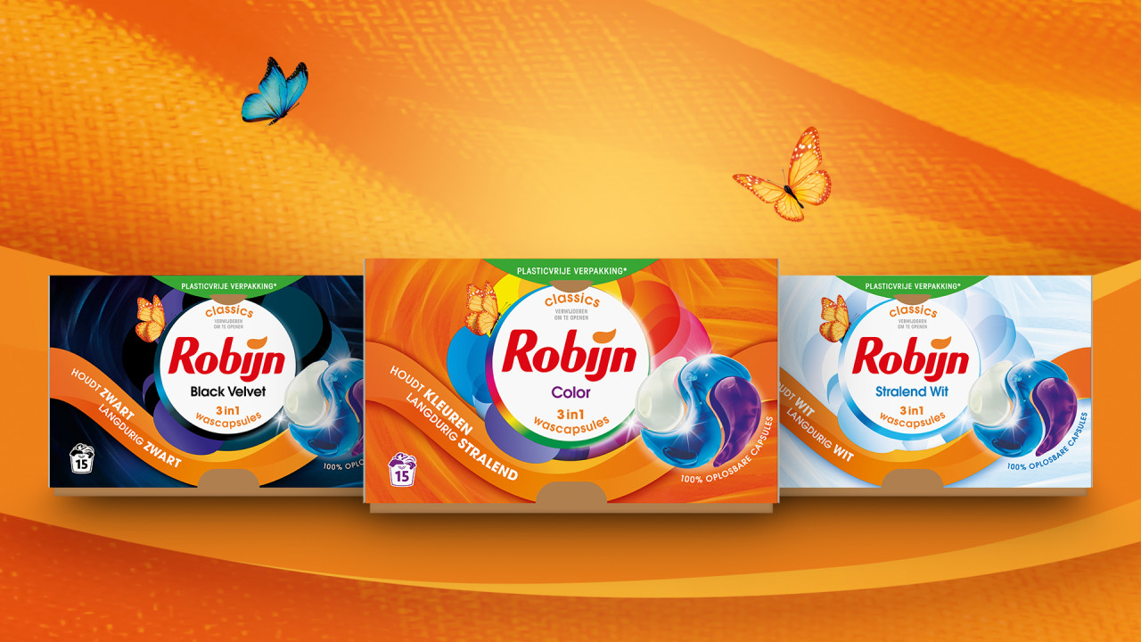 Robijn capsules hero banner